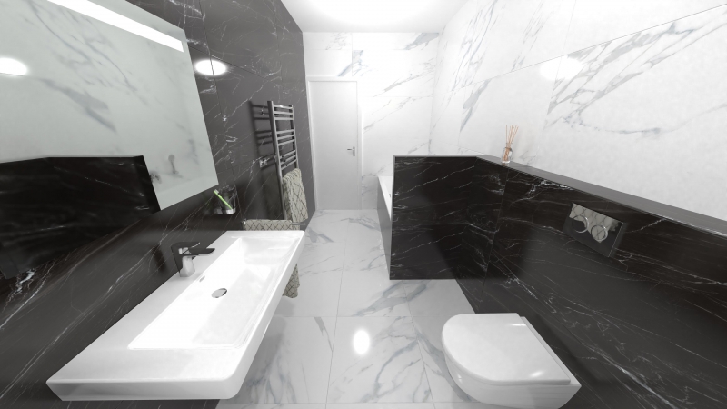 Moderní koupelna v rodinném domě